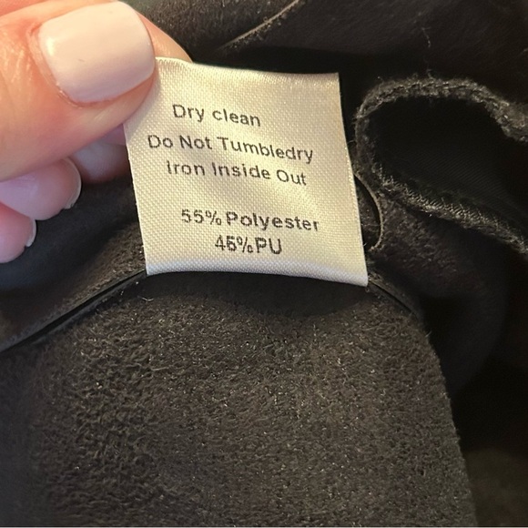 Elan Faux Leather Paper Bag Waist Pants Joggers Women’s SZ Medium in Black - Picture 7 of 7